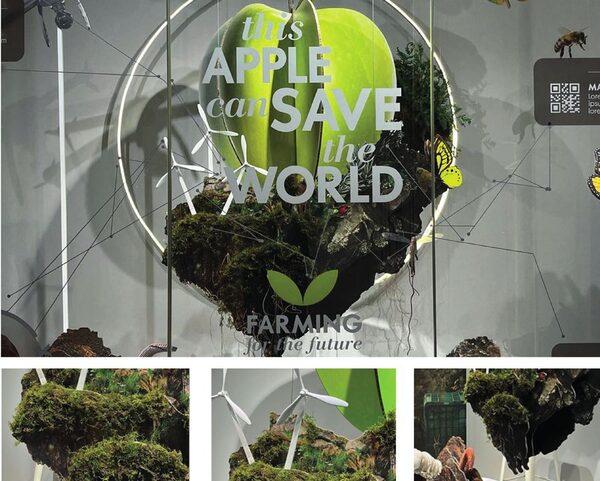 The This Apple can Save the World display